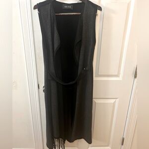 OZAI N KU Belted Sleeveless Cardigan. One Size.